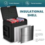 EUHOMY 12V Dual Zone Car Refrigerator with Wheels