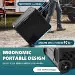 EUHOMY 12V Dual Zone Car Refrigerator with Wheels