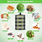 4-Layer Hanging Herb Drying Rack with Hooks