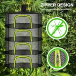 4-Layer Hanging Herb Drying Rack with Hooks