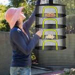 4-Layer Hanging Herb Drying Rack with Hooks