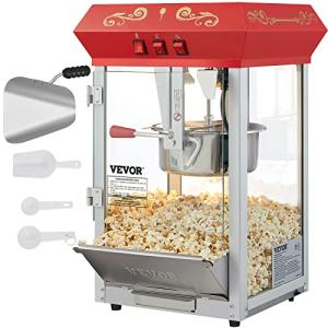VEVOR 8 Oz Commercial Popcorn Machine, Red