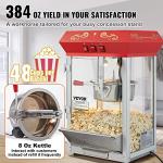 VEVOR 8 Oz Commercial Popcorn Machine, Red