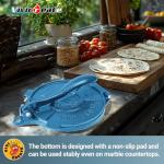 8-Inch Cast Iron Tortilla Press with No-Slip Handle