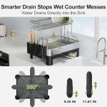 Large Stainless Steel Two-Tier Dish Drying Rack