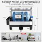 Large Stainless Steel Two-Tier Dish Drying Rack