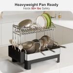 Large Stainless Steel Two-Tier Dish Drying Rack