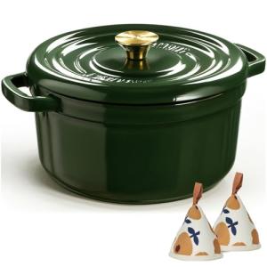 Overmont 5QT Enameled Cast Iron Dutch Oven
