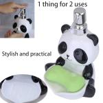 Cute Panda Soap Dispenser and Tray Set