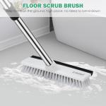 Adjustable Floor Scrub Brush with Stiff Bristles