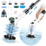 Cordless Electric Spin Scrubber with 8 Brushes