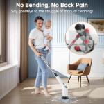 Cordless Electric Spin Scrubber with 8 Brushes
