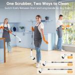 Cordless Electric Spin Scrubber with 8 Brushes