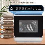 Compact Portable Dishwasher with 5 Wash Programs