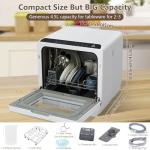 Compact Portable Dishwasher with 5 Wash Programs