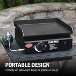 Char-Griller Portable Propane Flat-Top Griddle, Black