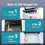 EUHOMY Portable Nugget Ice Maker for Home & Parties