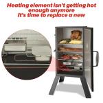 Electric Smoker Heating Element with Adjustable Thermostat