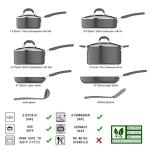Amazon Basics Gray 12-Piece Non-Stick Cookware Set