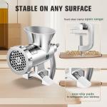 Manual Stainless Steel Meat Grinder with Sausage Tubes