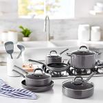 Amazon Basics Gray 12-Piece Non-Stick Cookware Set