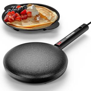 Nonstick Electric Crepe Maker with Temperature Control