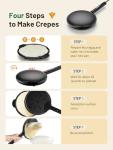 Nonstick Electric Crepe Maker with Temperature Control