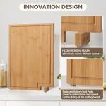 Extra Large Bamboo Cutting Board with Kickstand