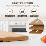 Extra Large Bamboo Cutting Board with Kickstand
