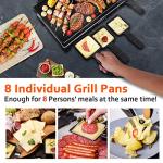 CUSIMAX 2-in-1 Electric Raclette Grill & Crepe Maker