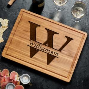 Custom Engraved Cutting Board with Monogram