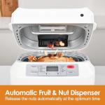 2LB Bread Machine with Gluten-Free Setting & Dispenser