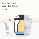 Marble Ceramic Butter Keeper with Water Lid