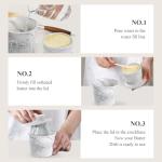 Marble Ceramic Butter Keeper with Water Lid
