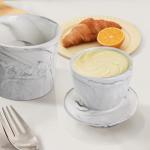 Marble Ceramic Butter Keeper with Water Lid