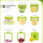 14-in-1 Heavy-Duty Vegetable Chopper with Sharp Blades