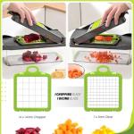 14-in-1 Heavy-Duty Vegetable Chopper with Sharp Blades