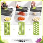 14-in-1 Heavy-Duty Vegetable Chopper with Sharp Blades