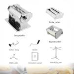 MZTOGR 2-in-1 Pasta Maker with Adjustable Thickness
