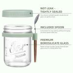 6 Pack Glass Overnight Oats Containers with Lids
