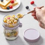 6 Pack Glass Overnight Oats Containers with Lids