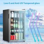 Midea 115-Can Beverage Refrigerator with LED Light