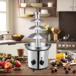 Electric 4-Tier Stainless Steel Chocolate Fountain