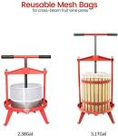 Fruit Wine Cider Press with Solid Wood Basket