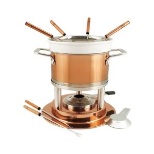 Copper Plated 3-in-1 Fondue Set - 11 Pieces