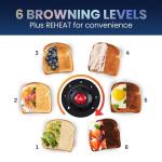 Elite Gourmet 2-Slice Extra Wide Toaster