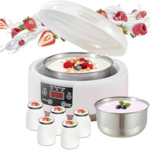 Adjustable Temperature Yogurt Maker with 5 Jars