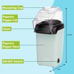 Healthy Hot Air Popcorn Popper with Measuring Cup