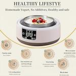 Adjustable Temperature Yogurt Maker with 5 Jars
