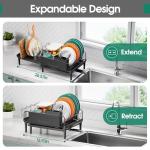 Expandable Dish Drying Rack with Drainboard